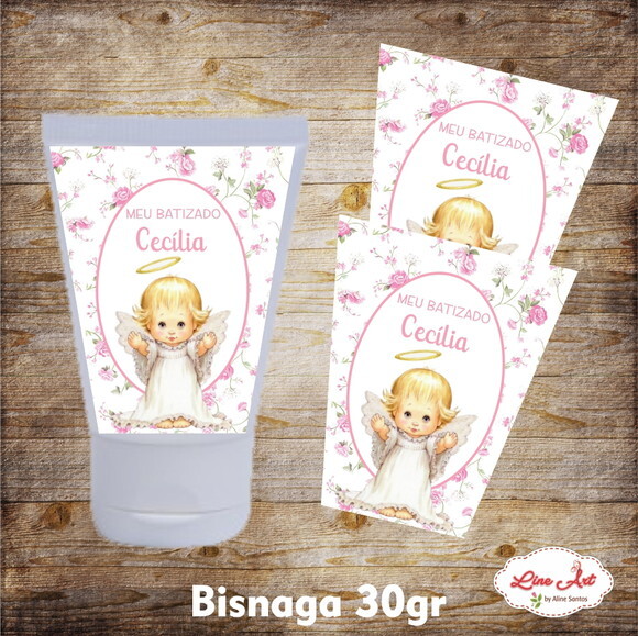 Rótulo digital Bisnaga - Batizado \ Anjinho