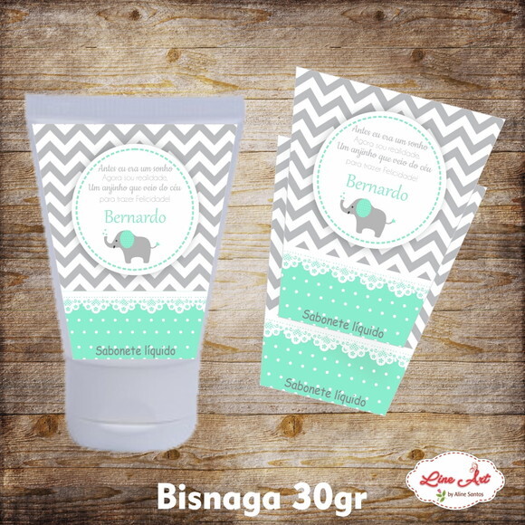 Rótulo digital Bisnaga - Chevron - Elefantinho