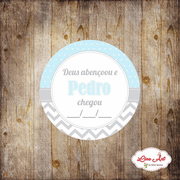 Tag agradecimento - Maternidade chevron