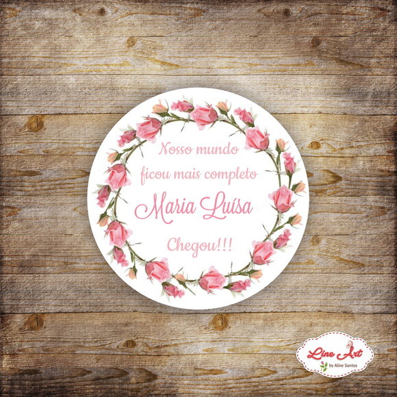 Tag agradecimento - Maternidade floral