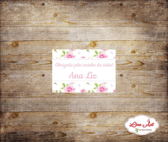 Tag agradecimento - Maternidade floral