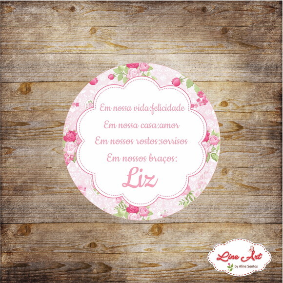 Tag agradecimento - Maternidade floral