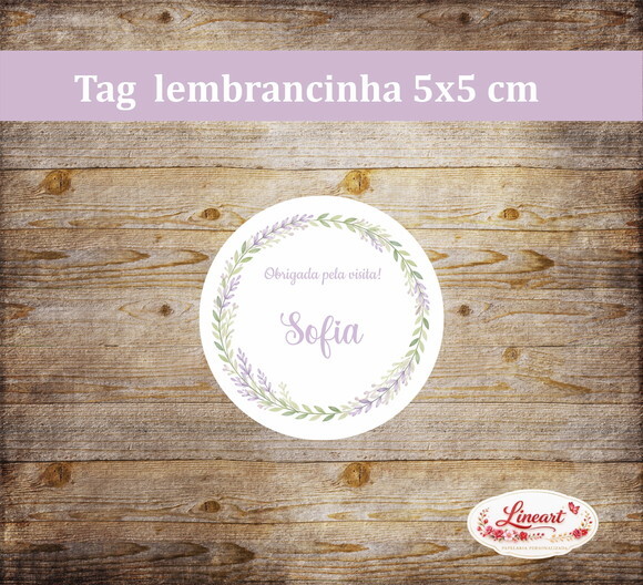 Tag Agradecimento - Maternidade Floral \lilás