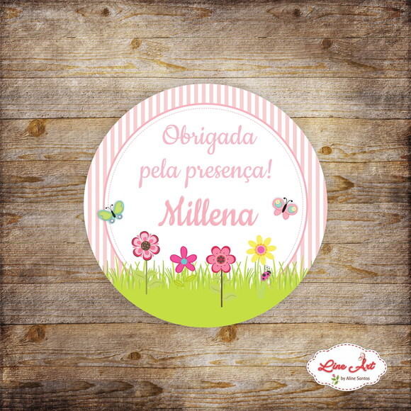Tag Agradecimento Maternidade -floral