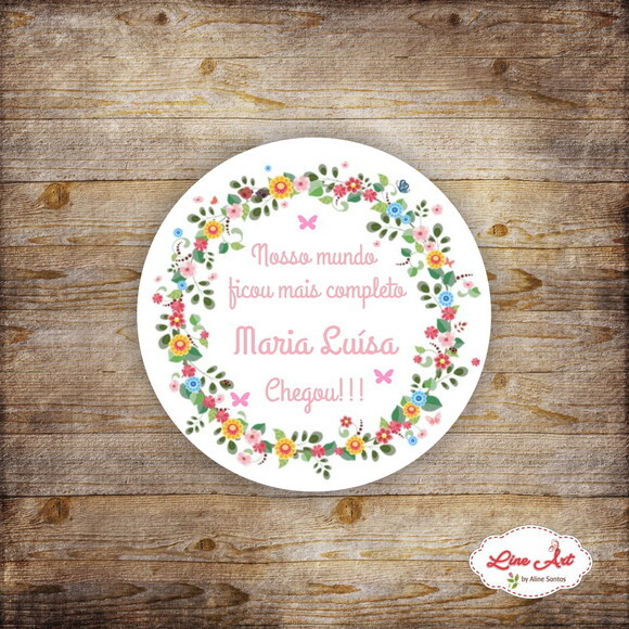Tag agradecimento maternidade -Floral