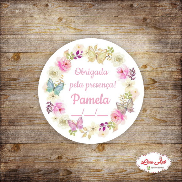Tag Agradecimento Maternidade -floral
