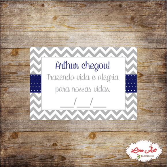 Tag lembrancinha - Chevron maternidade