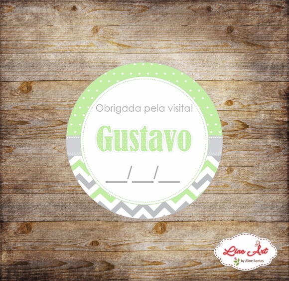 Tag lembrancinha - Chevron maternidade