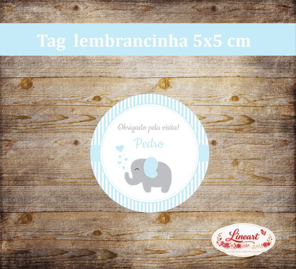 Tag Lembrancinha - Maternidade Elefante