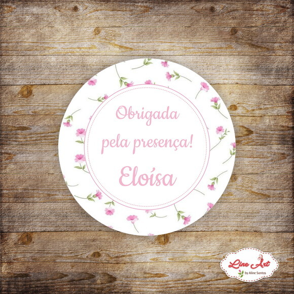 Tag lembrancinha - Maternidade floral