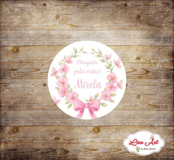Tag Lembrancinha - Maternidade Floral \ Borboleta