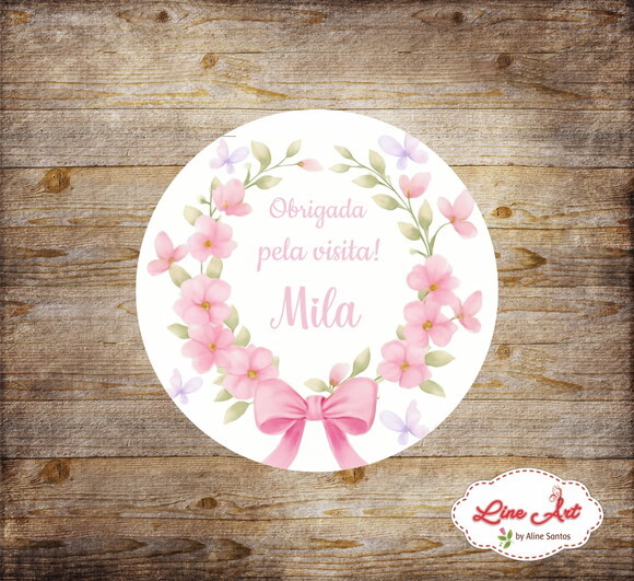 Tag Lembrancinha - Maternidade Floral \ Borboleta