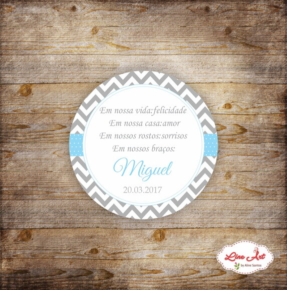 Tag Lembrancinha Maternidade - Chevron