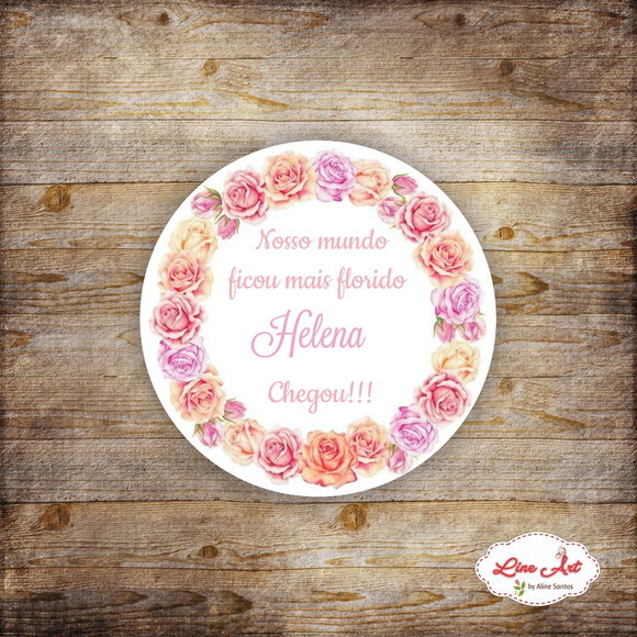Tag Lembrancinha Maternidade - Floral