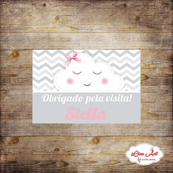 Tag Maternidade - Chevron\ Nuvem