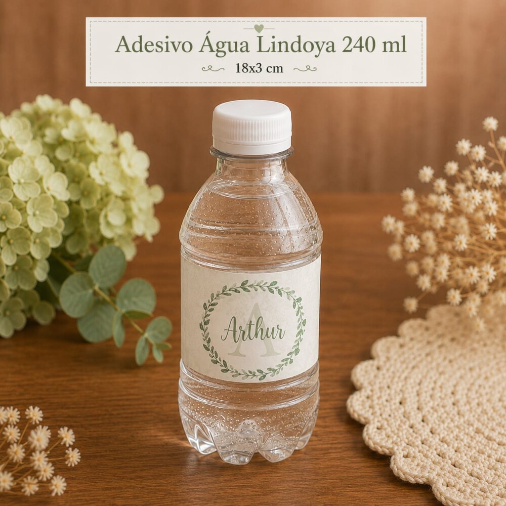 Rótulo para Água Lindoya 240ml 18x3 cm