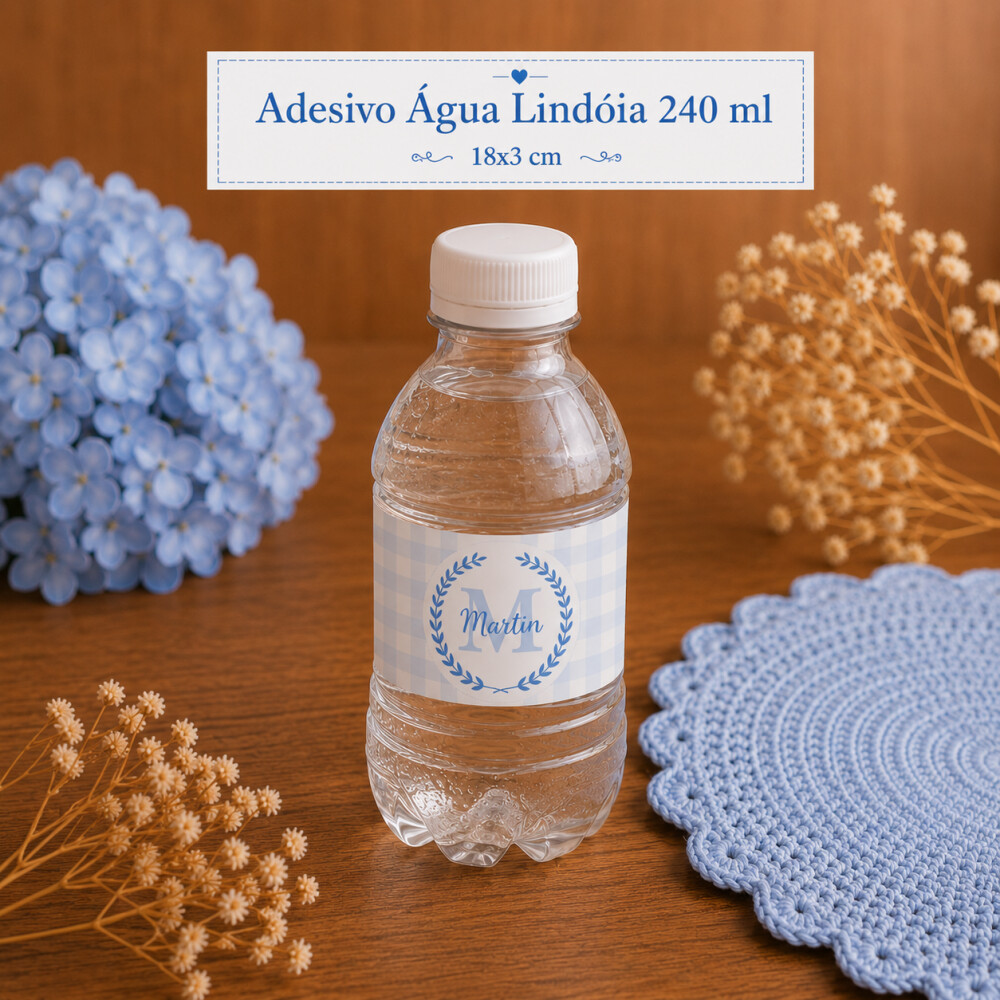 Rótulo para Água Lindoya 240ml 18x3 cm