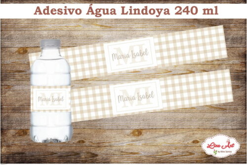 30 Adesivos Personalizado Água Lindoya 240 ml