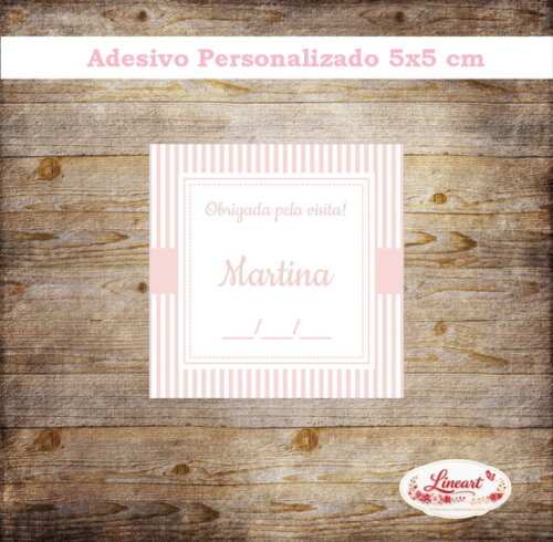 Adesivo 5x5 cm - Maternidade Rosa