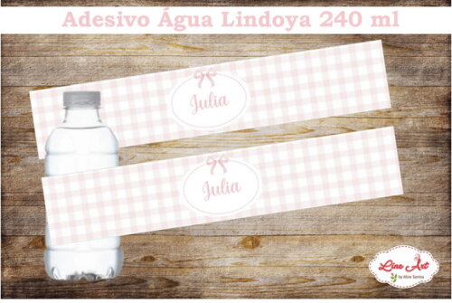 Adesivo Água Lindoya 240 ml - Xadrez Rosa