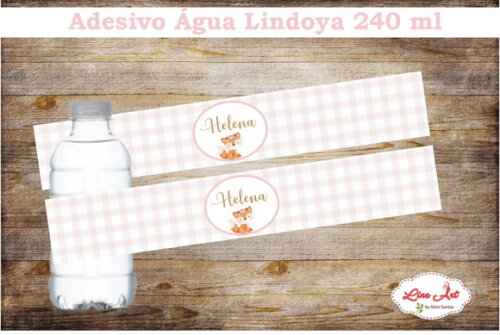 Adesivo Água Lindoya 240 ml - Xadrez Rosa Raposa