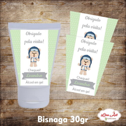 Adesivo bisnaga - Maternidade Ursinho aviador