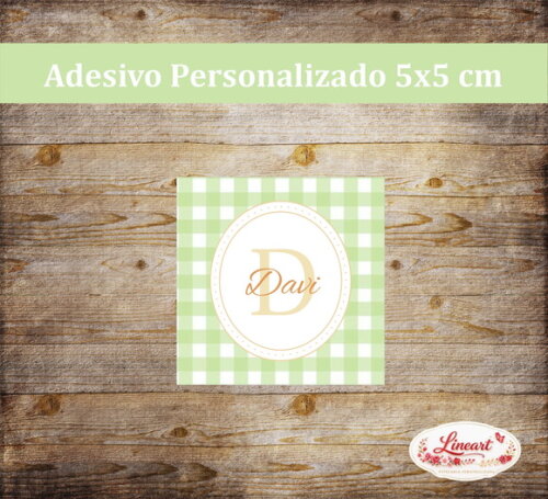 Adesivo Maternidade - Xadrez Verde