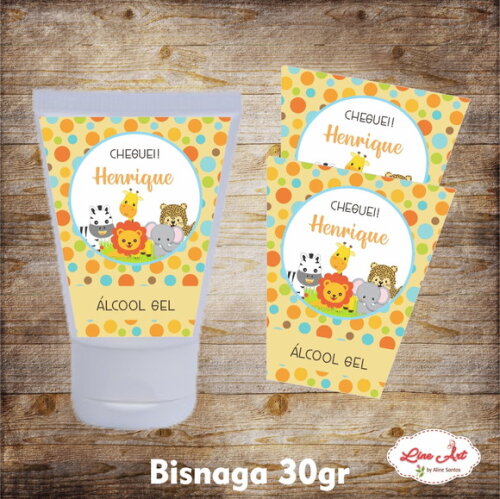 Adesivo mini bisnaga - Maternidade Safari
