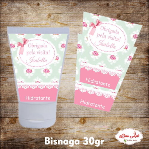 Rótulo adesivo bisnaga 30 gramas - Floral