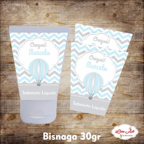Rótulo bisnaga 30 gramas - Chevron / Balão