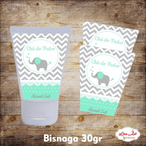 Rótulo digital Bisnaga - Chevron - Elefantinho