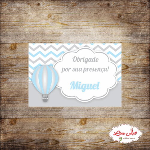 Tag agradecimento - Chevron Balão