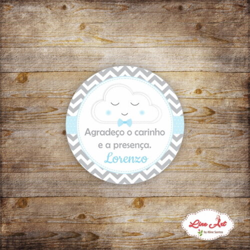 Tag agradecimento - Chevron\Nuvem