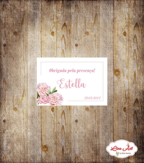 Tag agradecimento - Floral