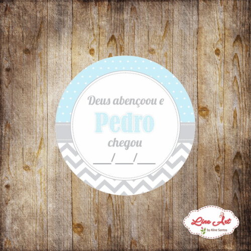 Tag agradecimento - Maternidade chevron