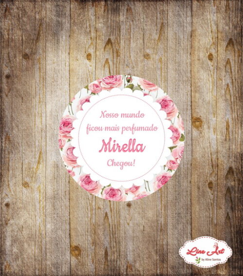 Tag agradecimento - Maternidade floral