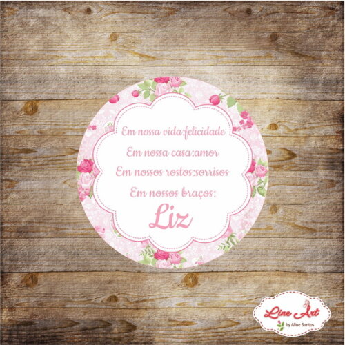 Tag agradecimento - Maternidade floral