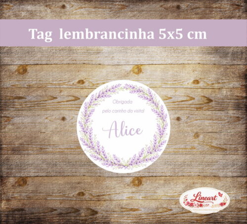 Tag Agradecimento - Maternidade Floral \lilás