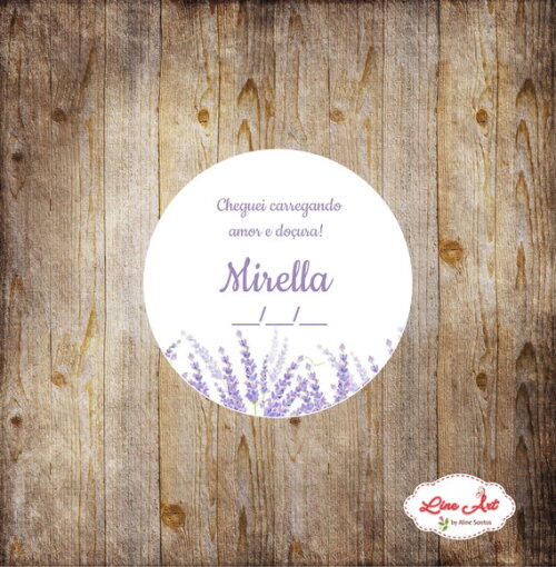 Tag Agradecimento - Maternidade Floral Lavanda