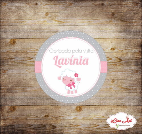 Tag agradecimento - Ovelhinha