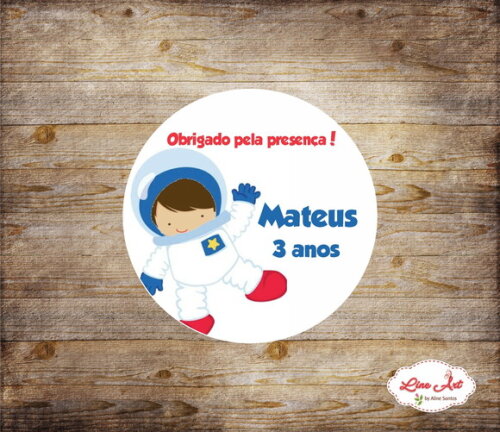 Tag Agradecimento Maternidade - Astronauta