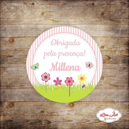 Tag Agradecimento Maternidade -floral