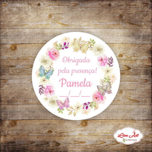 Tag Agradecimento Maternidade -floral