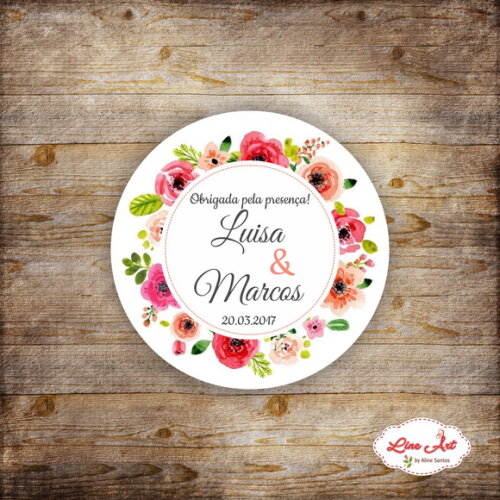 Tag Lembrancinha - Casamento Floral