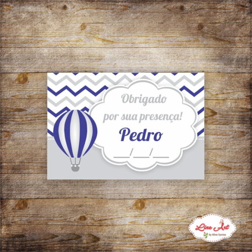 Tag lembrancinha - Chevron Balão