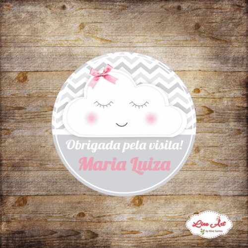 Tag lembrancinha - chevron maternidade