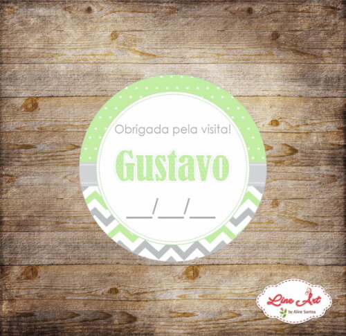 Tag lembrancinha - Chevron maternidade
