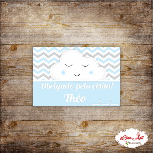 Tag lembrancinha - chevron\nuvem