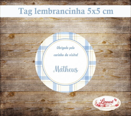 Tag Lembrancinha - Maternidade \ Azul
