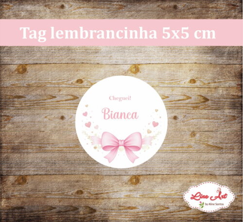 Tag Lembrancinha - Maternidade \ Laço Coração